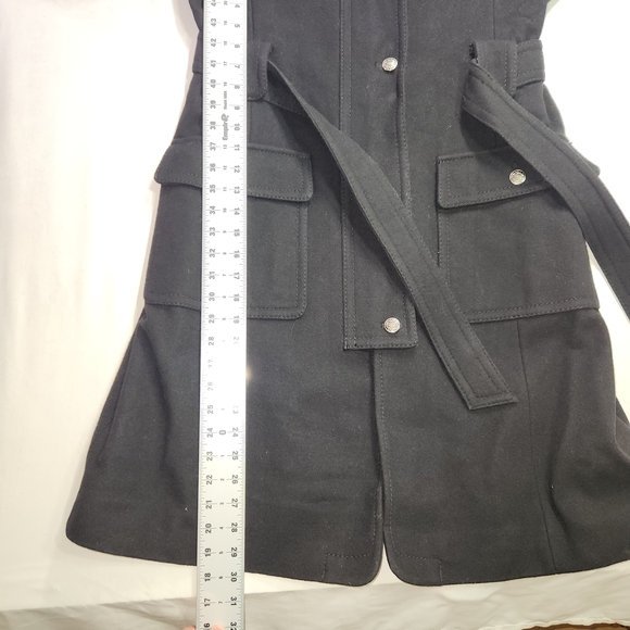 🖤Apt. 9 Women's Large Black Mid Length Coat 80% Wool - Picture 10 of 12